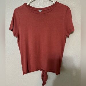 Aerie Dark Pink Tie-Back T-Shirt Small